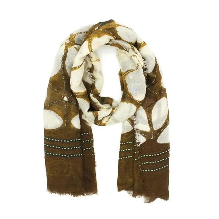 Gėlių atspausdintas šalikas S017