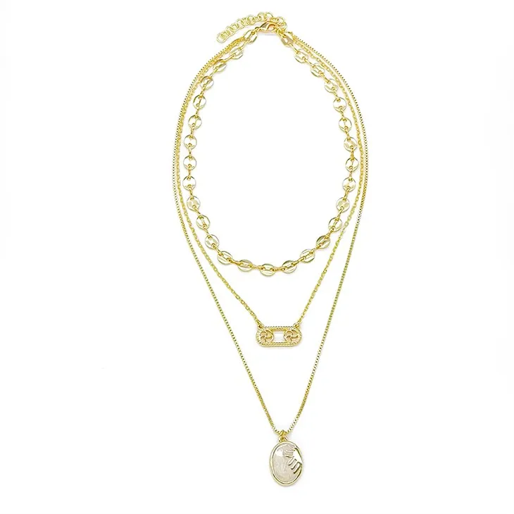 Auksinis zodiako sluoksnių karoliai