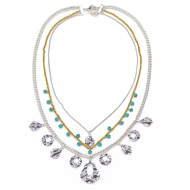 Sluoksniuotas grandinės karolių rinkinys